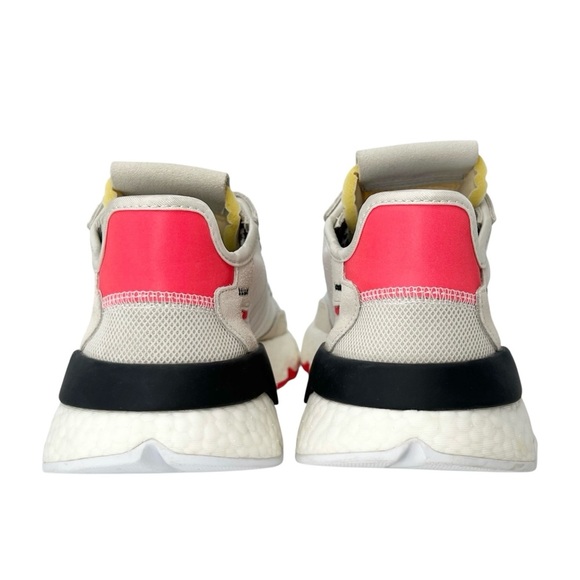 Adidas Nite Jogger Sneaker Men’s Size 8 White / Shock Red F34123 - Picture 6 of 13